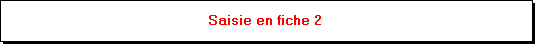 Zone de Texte: Saisie en fiche 2